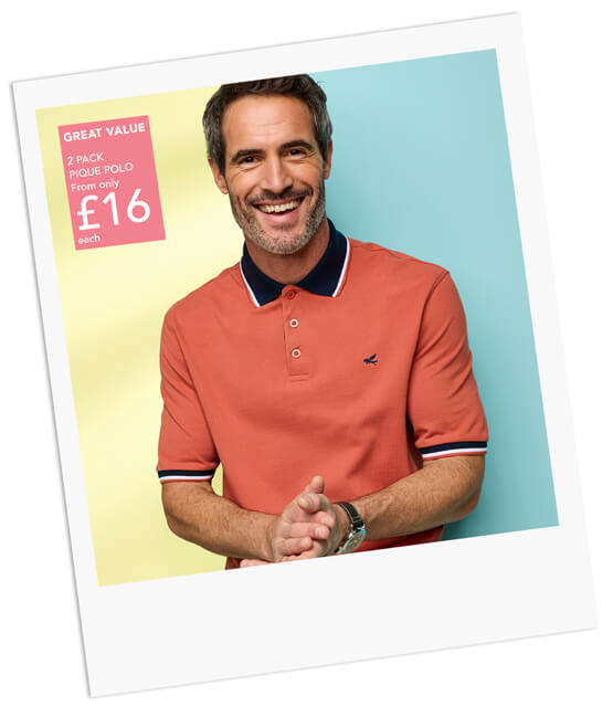 Pegasus Two Pack Cotton Knitted Pique Polo with Tipping - ML653